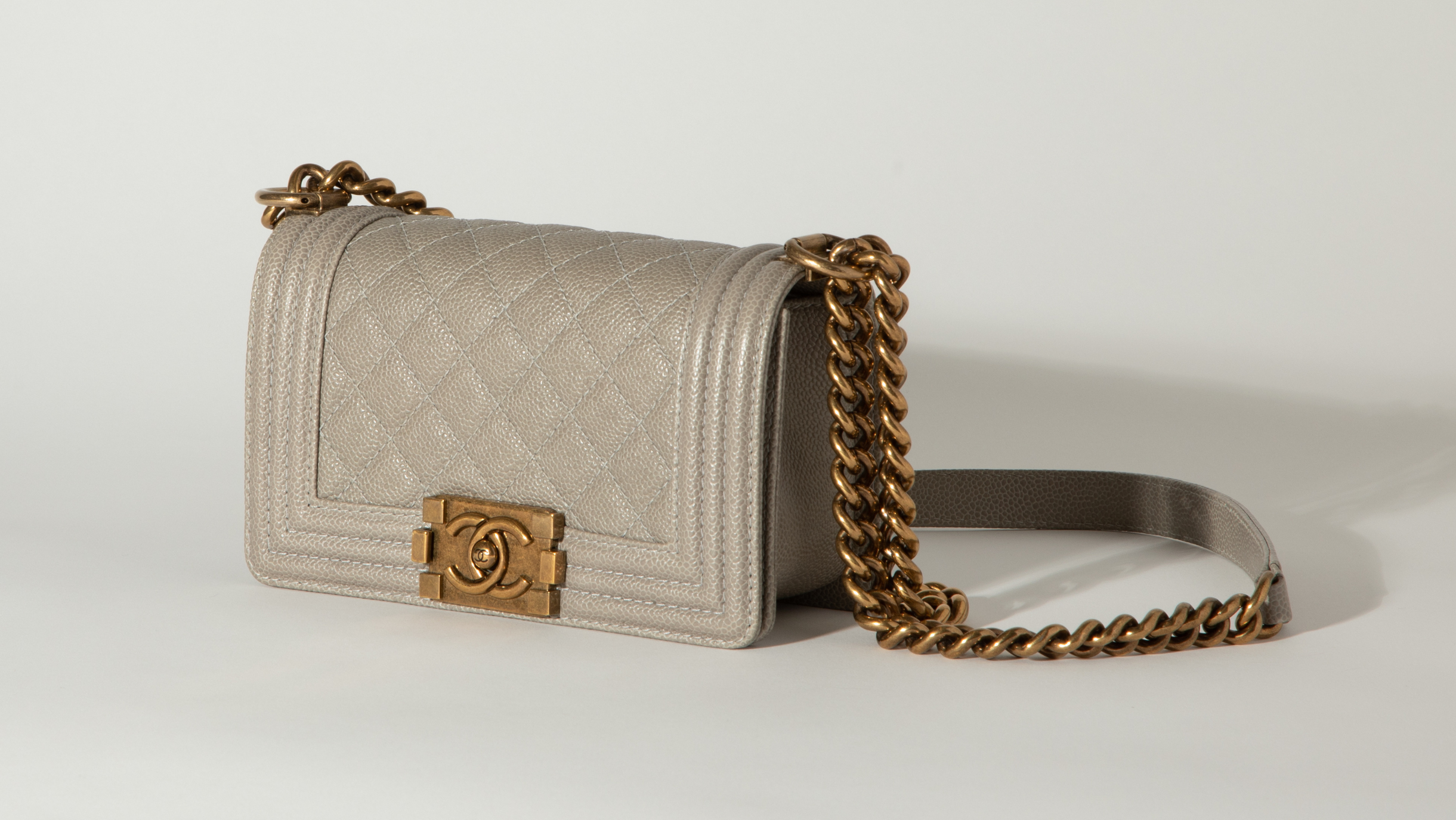 Chanel Beige Quilted Lambskin Mini Square Classic Flap Bag, myGemma, SG