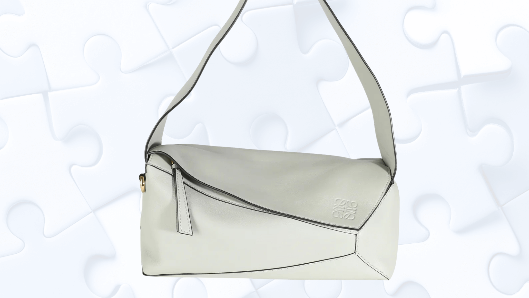 White shoulder Puzzle bag from Loewe