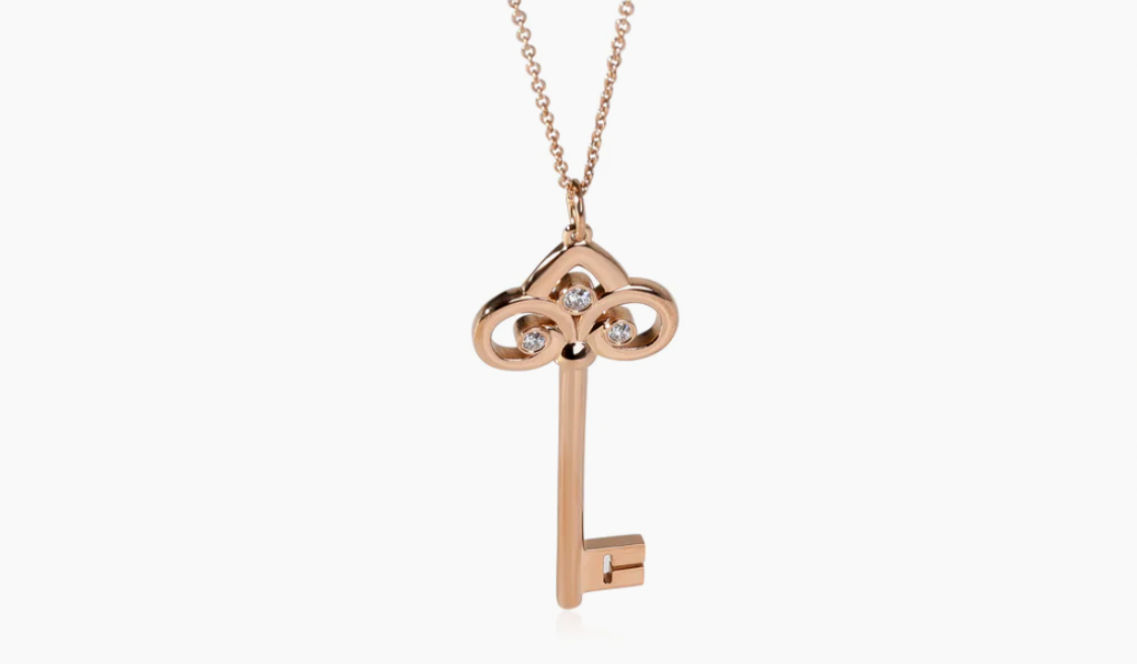 18K Saudi Gold LV Key Necklace