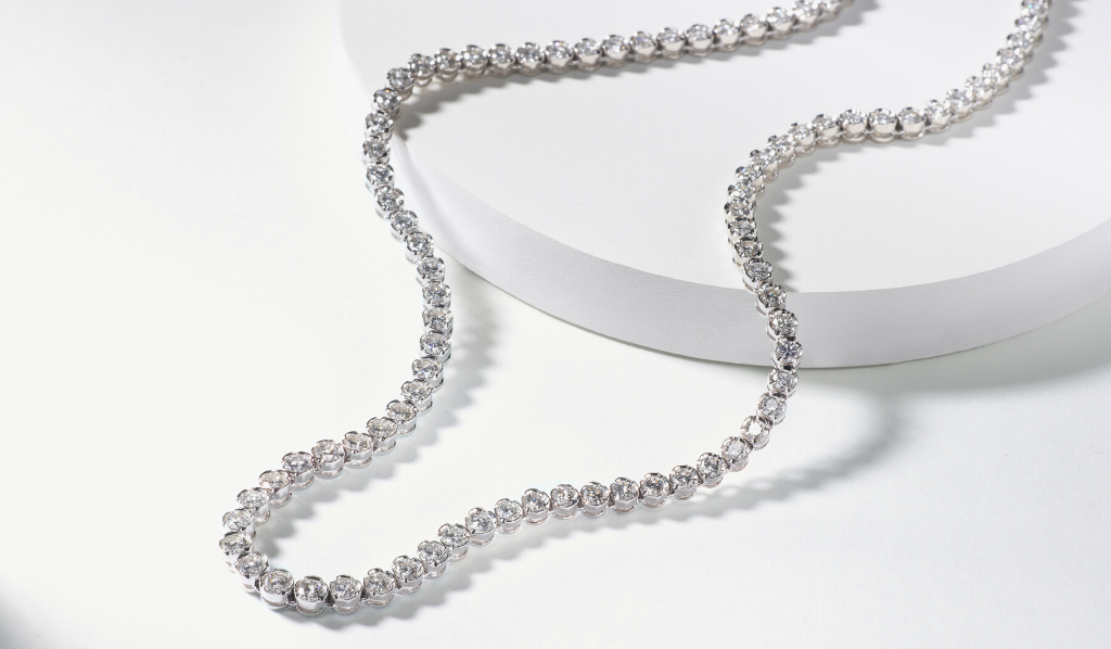 Five-Row Diamond Necklace with Pendant Ring, 1999 - 2013-11-24 - Inside the  'Jewels By Jar' Exhibition