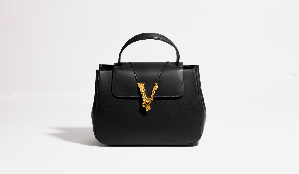 GIANNI VERSACE Women's Handbag Leather in Black
