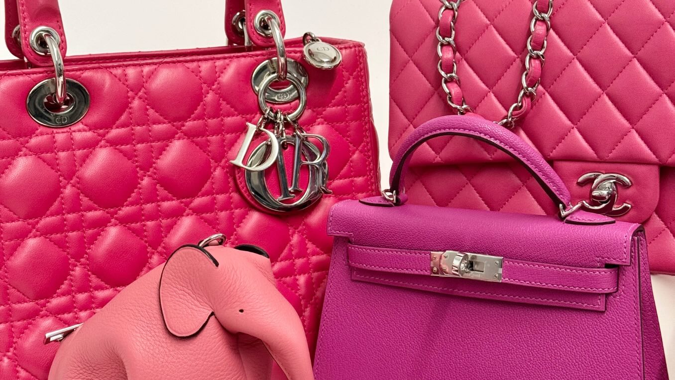 designer pink handbags