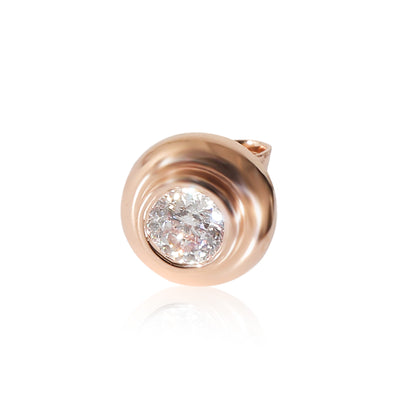 GIA Certified 0.22ct Pink Round Diamond Stud Earring (14K Rose Gold)