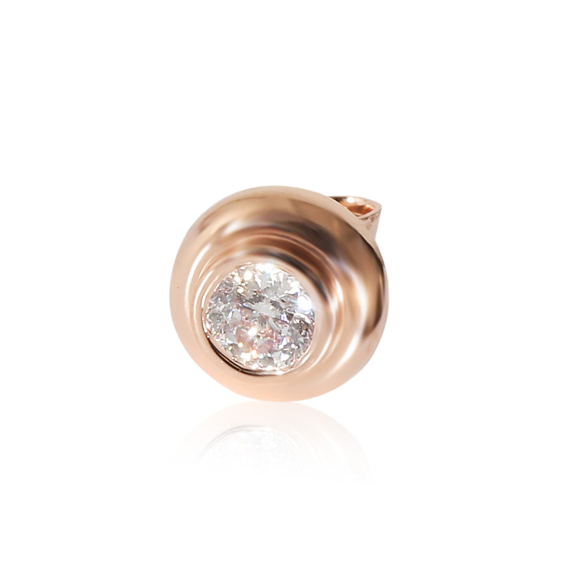 GIA Certified 0.22ct Pink Round Diamond Stud Earring (14K Rose Gold)