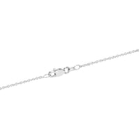 Black Diamond Halo Necklace in 14K White Gold, 0.97 Ctw on Chain