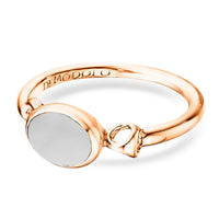 BRAND NEW Di Modolo Lolita White Agate Ring in Plated 18K Rose Gold MSRP 225