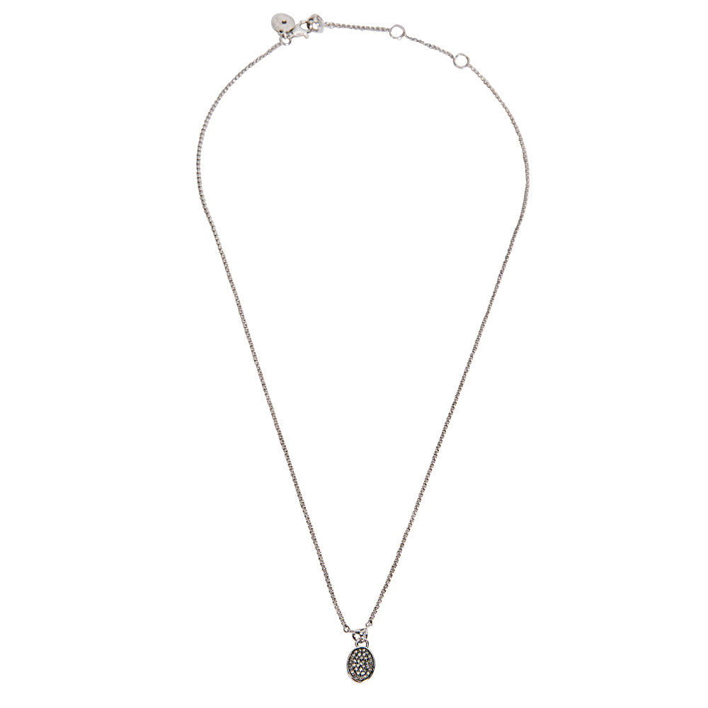 Lolita Cognac Diamond Necklace in Plated Black Rhdoium MSRP 850
