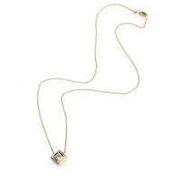myGemma GIA Certified Bezel Set Princess Cut Pendant in 14K Yellow Gold (0.90 ct K/SI2)