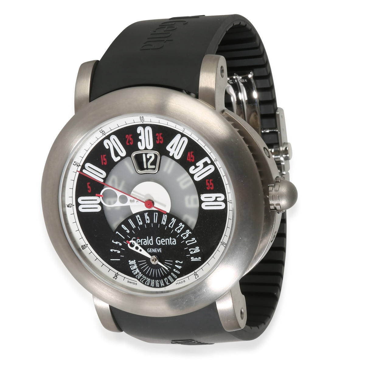 Gerald Genta Arena Bi Retro Sport BSP.Y.80.263.CA.BD Men's Watch in  Titanium fv