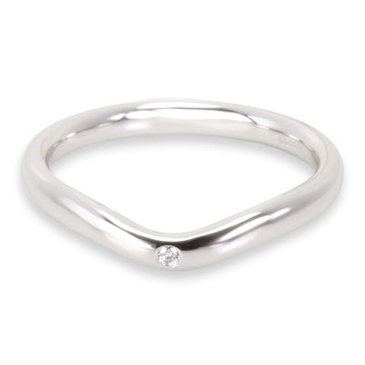 Elsa Peretti Curved Diamond Band in Platinum 0.01 Ctw