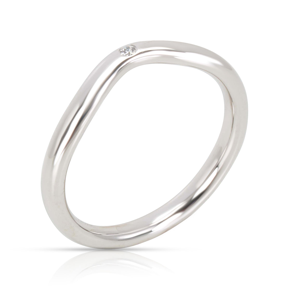 Elsa Peretti Curved Diamond Band in Platinum 0.01 Ctw