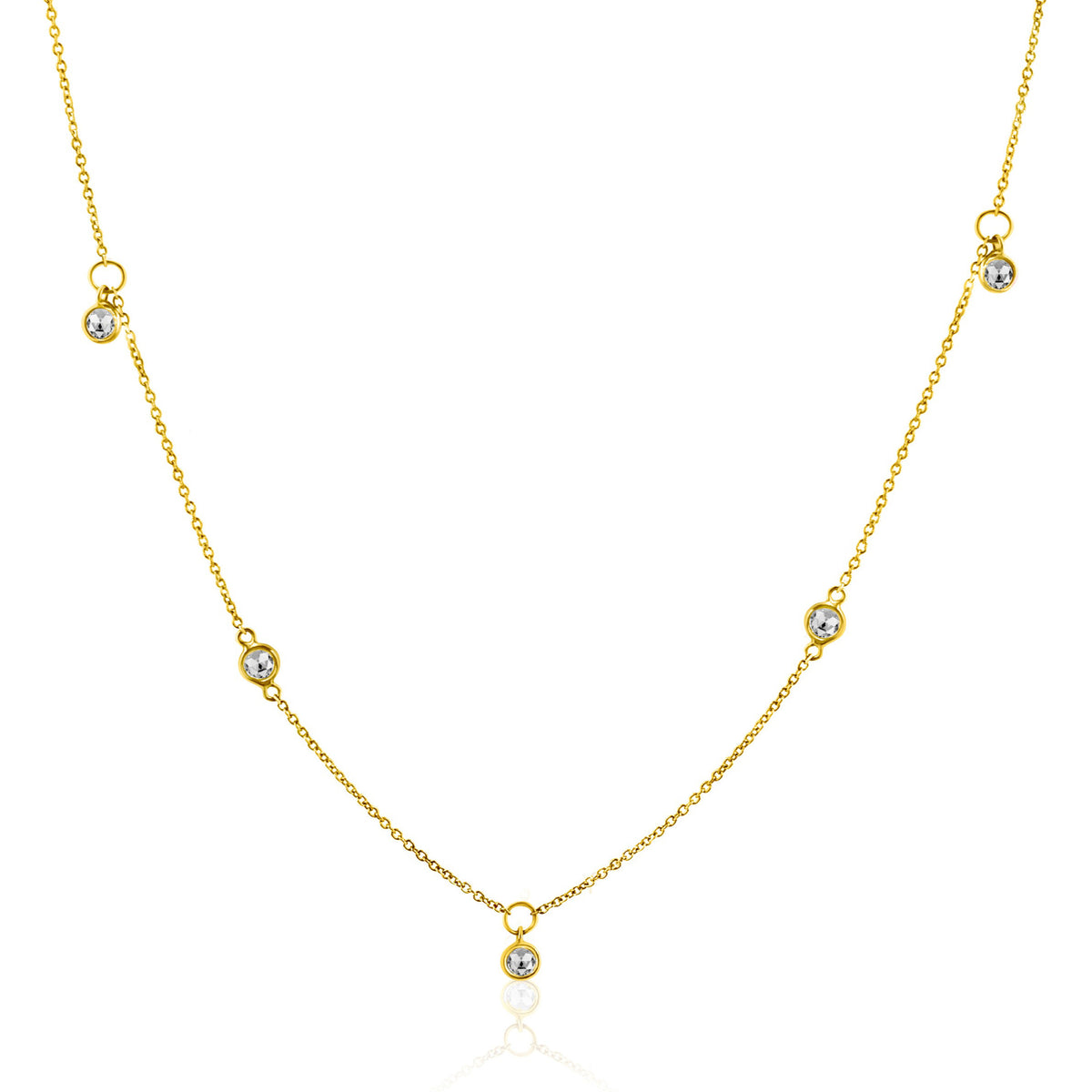 Dawn Collection Sunshine Diamond Necklace in 18K Yellow Gold