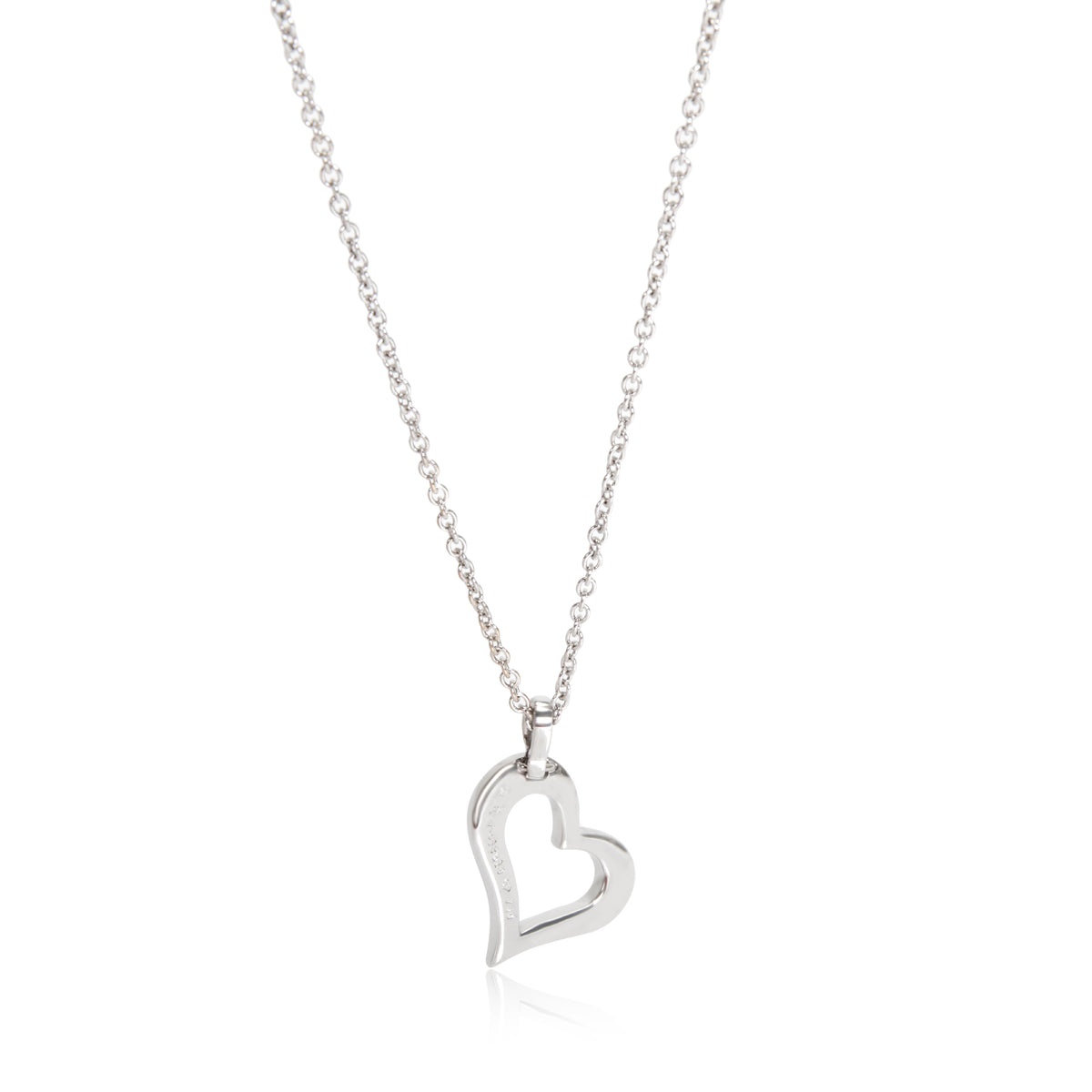 Diamond Heart Necklace in 18K White Gold 0.24 CTW