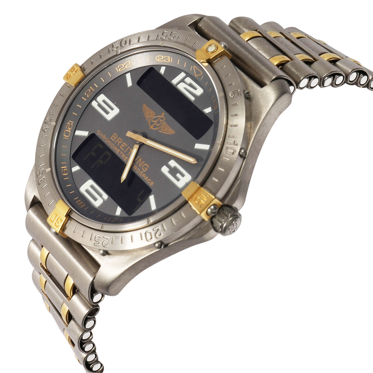 Aerospace F75362 Mens Watch in  Titanium/Yellow Gold