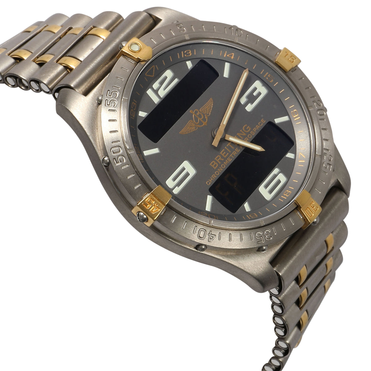 Aerospace F75362 Mens Watch in  Titanium/Yellow Gold