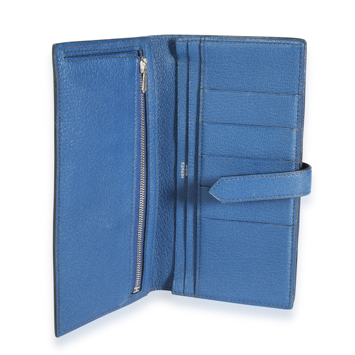 Hermès Bleu Izmir Bleu Saphir Chevre Bearn Wallet PHW Wallet av