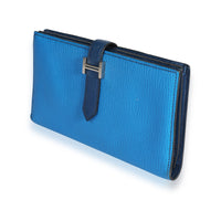 Hermès Bleu Izmir & Bleu Saphir Chévre Leather Béarn Wallet PHW