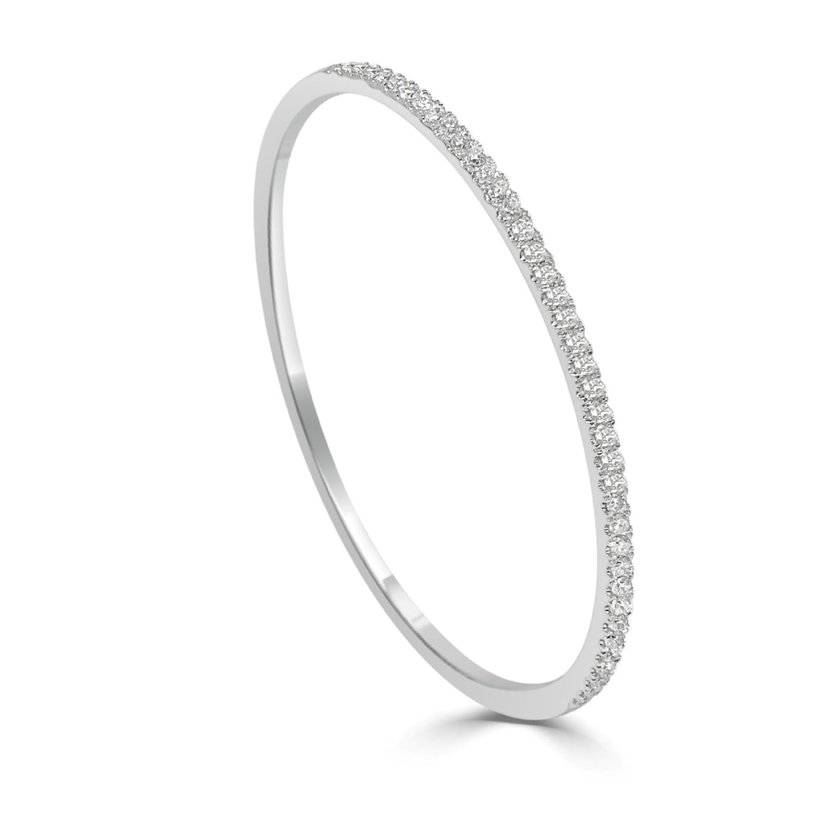 Diamond Bangle in 14KT White Gold