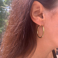 Tube Hoop Earrings in 14k Rose Gold