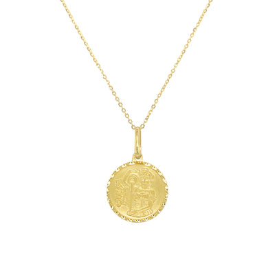 Zodiac Aquarius Necklace in 14K Yellow Gold