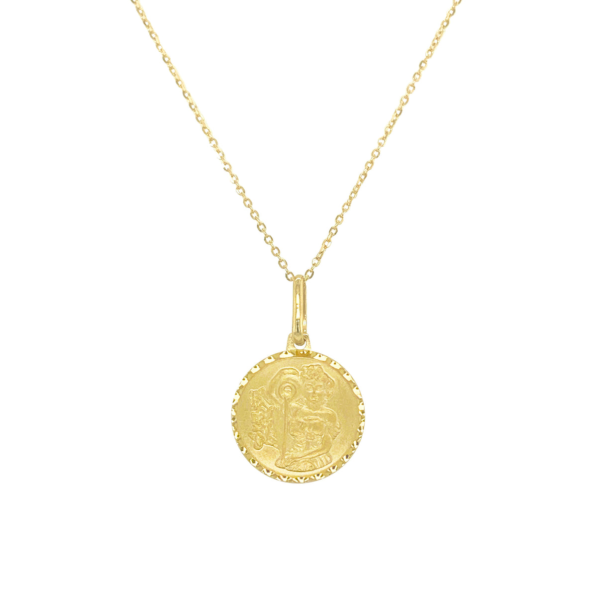 Zodiac Aquarius Necklace in 14K Yellow Gold