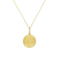 Zodiac Aquarius Necklace in 14K Yellow Gold