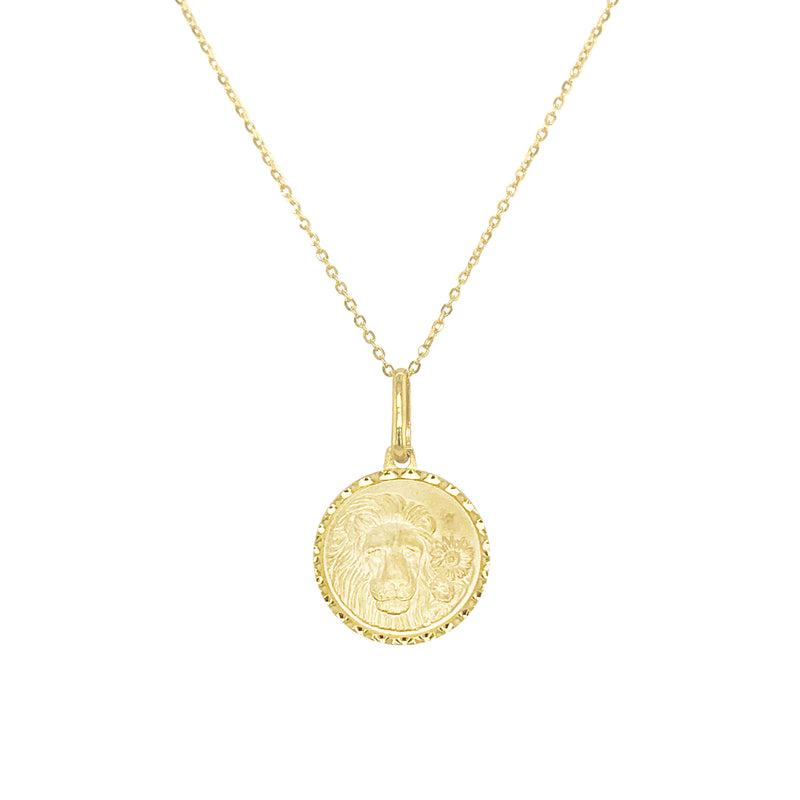 Zodiac Leo Necklace in 14K Yellow Gold
