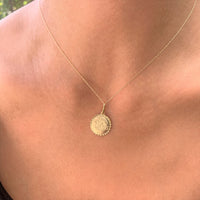 Zodiac Cancer Necklace in 14K Yellow Gold