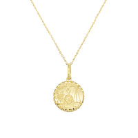 Zodiac Libra Necklace in 14K Yellow Gold