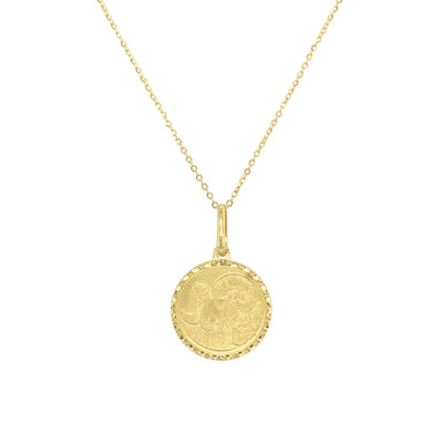 Zodiac Aries Necklace in 14K Yellow Gold