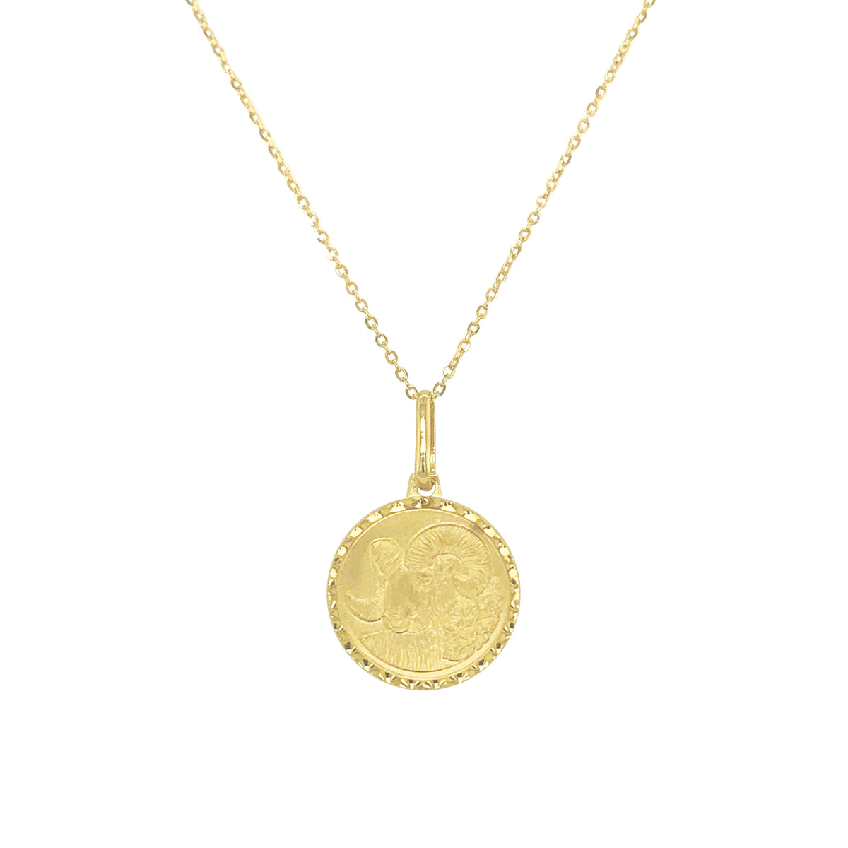 Zodiac Aries Necklace in 14K Yellow Gold