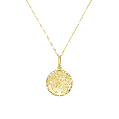 Zodiac Scorpio Necklace in 14K Yellow Gold