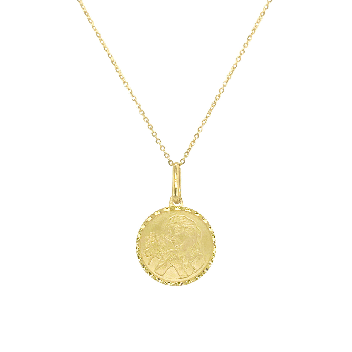 Zodiac Virgo Necklace in 14K Yellow Gold