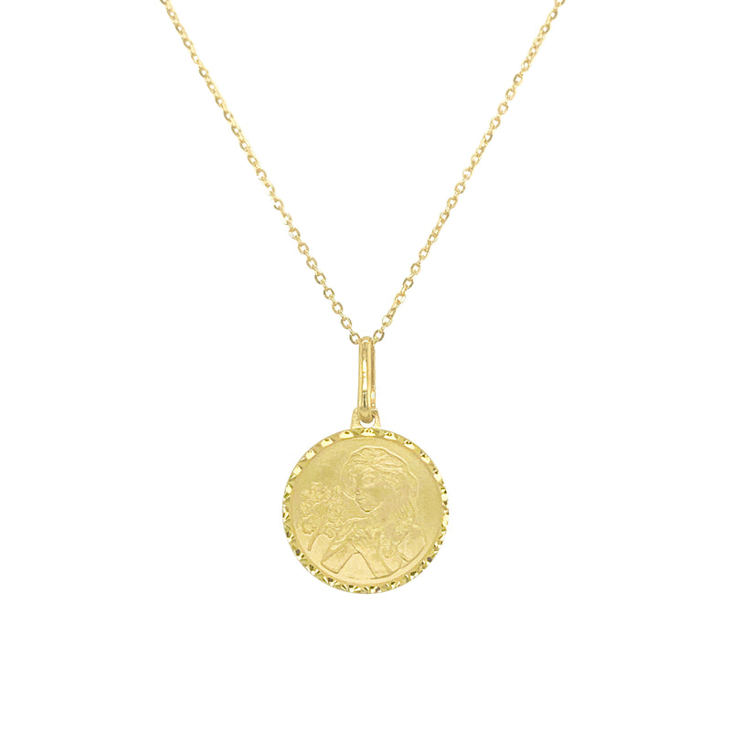 Zodiac Virgo Necklace in 14K Yellow Gold
