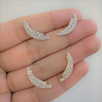 Diamond Earring Climbers in 14K Gold