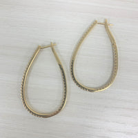 Inside Out Diamond Hoop Earrings in 14K White Gold 1.60 ctw