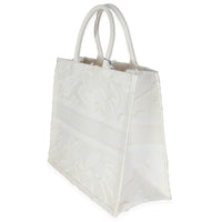 White Camouflage Embroidery Large Book Tote