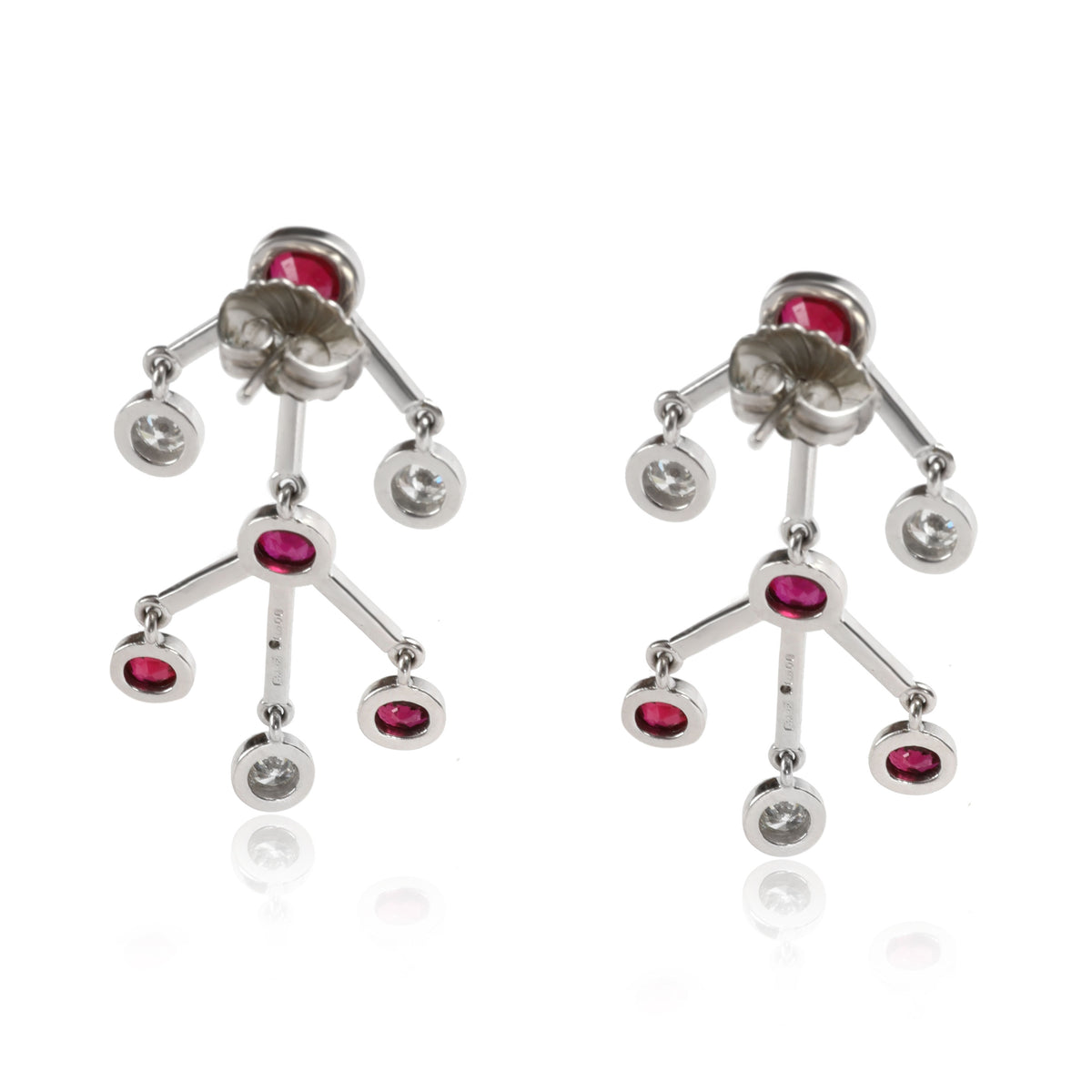 Solange Azagury Partridge Ruby and Diamond Earrings in 18KT White Gold bv