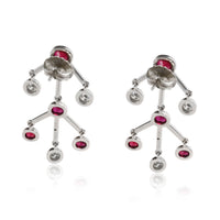 Solange Azagury Partridge Ruby and Diamond Earrings in 18KT White Gold bv