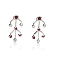 Solange Azagury Partridge Ruby and Diamond Earrings in 18KT White Gold fv