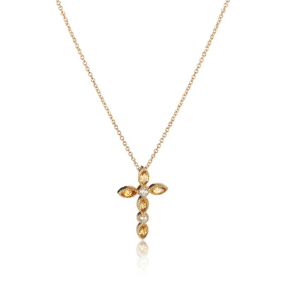 Dana Diamond & Citrine Necklace in 14K Yellow Gold 0.35 ctw