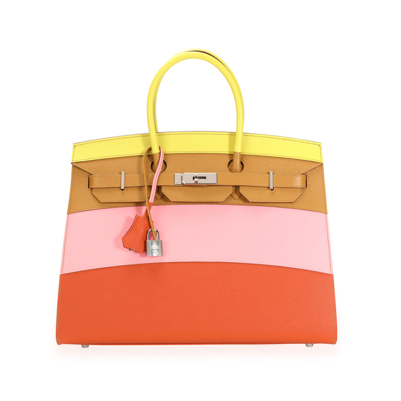 Lime, Sesame, Rose Confetti & Terre Battue Sunrise Epsom Birkin 35