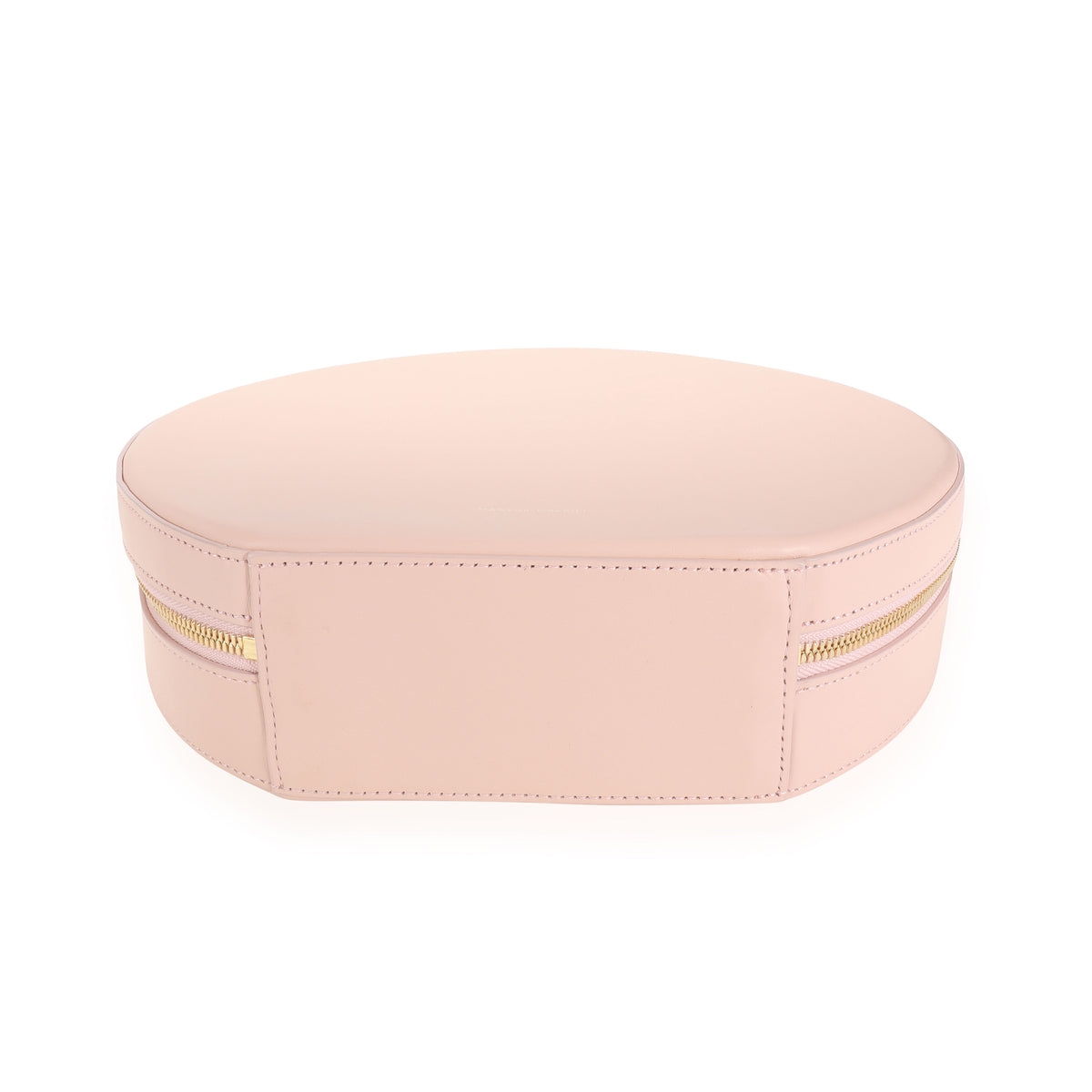 Mansur Gavriel Pink Calfskin Leather Circle Bag Handbag stamp