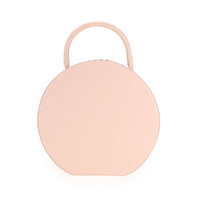 Pink Calfskin Leather Circle Bag