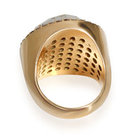 Quartz Diamond Doublet Ring in 18K Yellow Gold 0.95 ctw