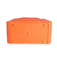 Hermès Tangerine Ostrich Lindy 30 GHW Handbag stamp