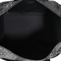 Saint Laurent Glitter Canvas & Black Leather City Gym Duffle Bag Handbag av