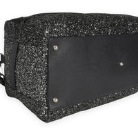 Glitter Canvas & Black Leather City Gym Duffle Bag