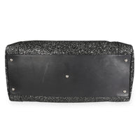 Glitter Canvas & Black Leather City Gym Duffle Bag