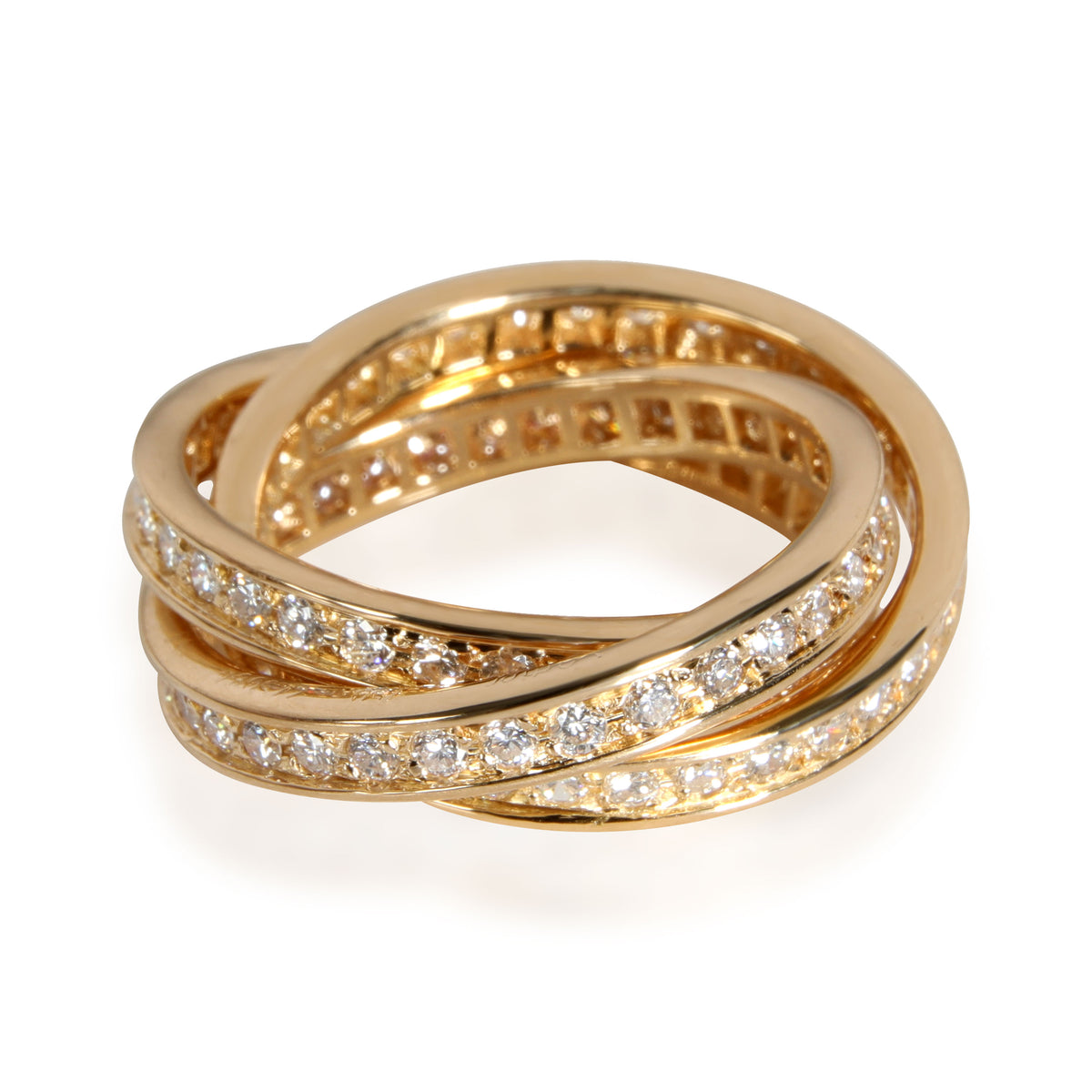 Trinity Diamond Ring in 18K Yellow Gold 1.5 CTW
